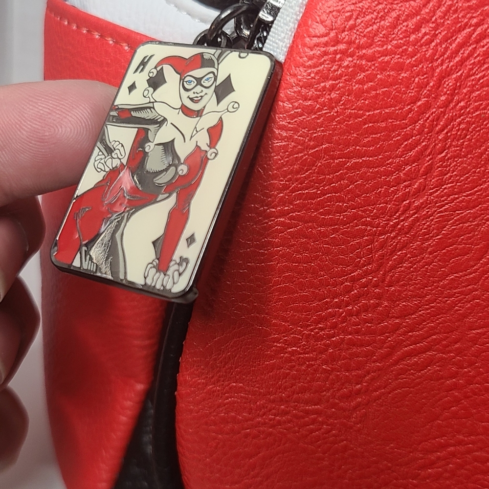 Loungefly DC Comics Harley Quinn Faux Leather Backpack NWT - Picture 2 of 14